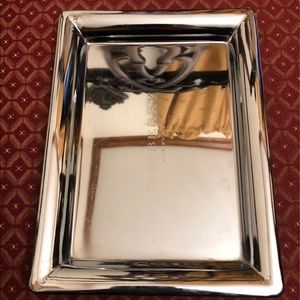 Burberry silver mirrored rectangle vanity tray